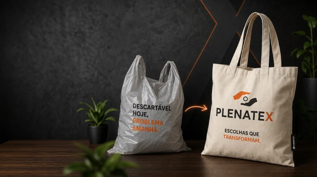 sacola ecológica personalizada Plenatex